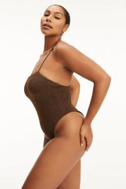 GA-SALE Good '90s SPARKLE RIB '90S SUIT | CHOCOLATE003