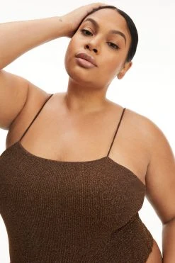 GA-SALE Good '90s SPARKLE RIB '90S SUIT | CHOCOLATE003