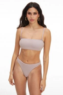 GA-SALE SPARKLE RIB BETTER BAND TOP | LILAC001 Bikini Tops
