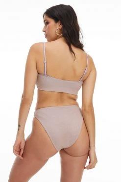 GA-SALE SPARKLE RIB BETTER BAND TOP | LILAC001 Bikini Tops