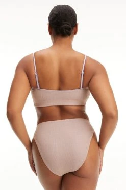 GA-SALE SPARKLE RIB BETTER BAND TOP | LILAC001 Bikini Tops