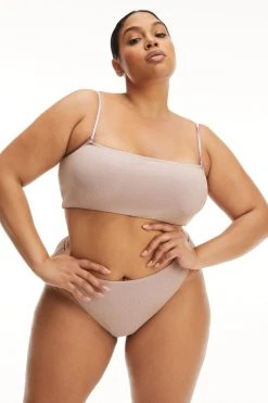 GA-SALE SPARKLE RIB BETTER BAND TOP | LILAC001 Bikini Tops