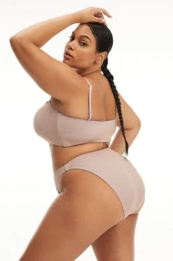 GA-SALE SPARKLE RIB BETTER BAND TOP | LILAC001 Bikini Tops