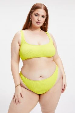 GOOD AMERICAN ALWAYS FITS SCOOP TOP | ELECTRIC YELLOW001 Bikini Tops