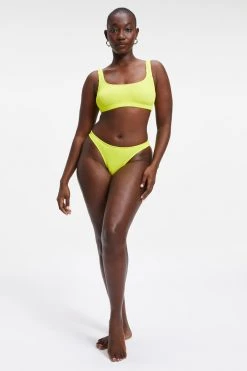 GOOD AMERICAN ALWAYS FITS SCOOP TOP | ELECTRIC YELLOW001 Bikini Tops