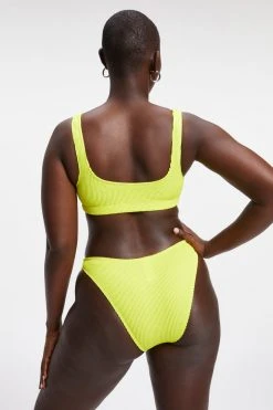 GOOD AMERICAN ALWAYS FITS SCOOP TOP | ELECTRIC YELLOW001 Bikini Tops