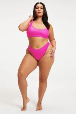 GOOD AMERICAN ALWAYS FITS SCOOP TOP | HAWAIIAN PINK001 Bikini Tops