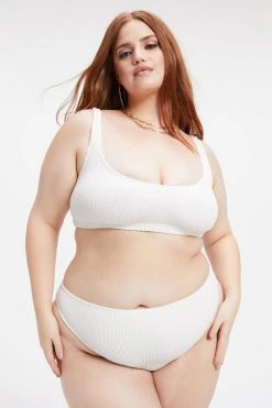 GOOD AMERICAN ALWAYS FITS SCOOP TOP | IVORY001