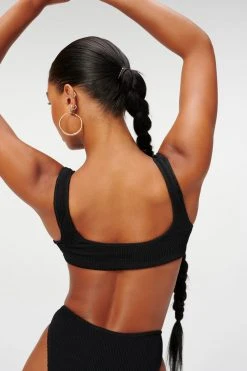 GOOD AMERICAN ALWAYS FITS SCOOP TOP | BLACK001