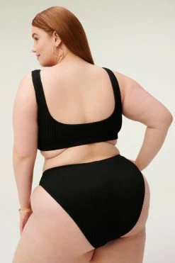 GOOD AMERICAN ALWAYS FITS SCOOP TOP | BLACK001