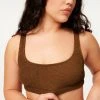 GOOD AMERICAN ALWAYS FITS SCOOP TOP | MOCHA001 Bikini Tops