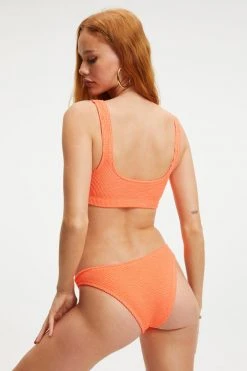 GOOD AMERICAN Bikini Tops ALWAYS FITS SCOOP TOP | ORANGE CREAM001