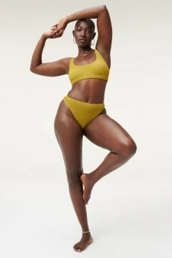 GA-SALE Bikini Bottoms ALWAYS FITS GOOD WAIST CHEEKY | DIRTY OLIVE001