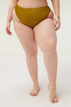 GA-SALE Bikini Bottoms ALWAYS FITS GOOD WAIST CHEEKY | DIRTY OLIVE001