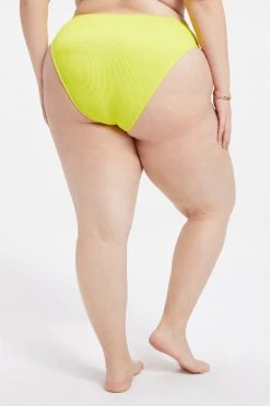 GOOD AMERICAN ALWAYS FITS GOOD WAIST CHEEKY | ELECTRIC YELLOW001 Bikini Bottoms