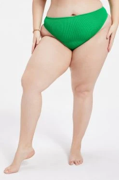 GOOD AMERICAN Bikini Bottoms ALWAYS FITS GOOD WAIST CHEEKY | SUMMER GREEN002