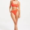 GA-SALE ALWAYS FITS GOOD WAIST CHEEKY | HOT CORAL001 Bikini Bottoms