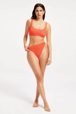 GA-SALE ALWAYS FITS GOOD WAIST CHEEKY | HOT CORAL001 Bikini Bottoms