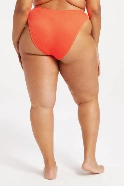 GA-SALE ALWAYS FITS GOOD WAIST CHEEKY | HOT CORAL001 Bikini Bottoms
