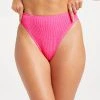 GOOD AMERICAN ALWAYS FITS GOOD WAIST CHEEKY | HOT PINK002 Bikini Bottoms