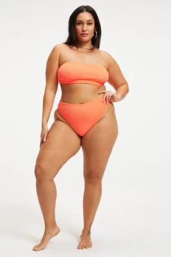 GOOD AMERICAN ALWAYS FITS GOOD WAIST CHEEKY | ORANGE CREAM001