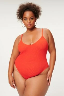 GOOD AMERICAN ALWAYS FITS ONE-PIECE | BRIGHT POPPY002