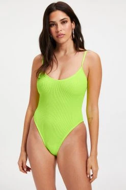GOOD AMERICAN One-Pieces ALWAYS FITS ONE-PIECE | ELECTRIC LIME002