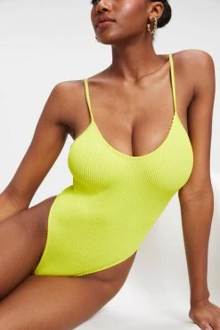 GOOD AMERICAN ALWAYS FITS ONE-PIECE | ELECTRIC YELLOW001 One-Pieces