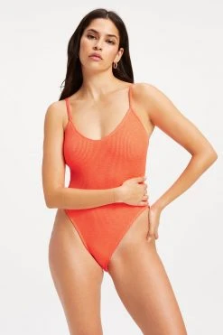GA-SALE ALWAYS FITS ONE-PIECE | HOT CORAL001
