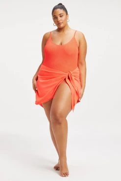 GA-SALE ALWAYS FITS ONE-PIECE | HOT CORAL001