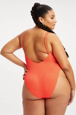 GA-SALE ALWAYS FITS ONE-PIECE | HOT CORAL001