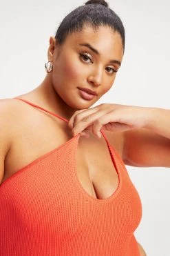 GA-SALE ALWAYS FITS ONE-PIECE | HOT CORAL001