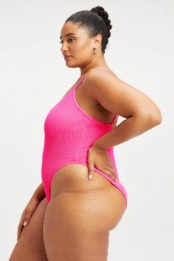 GOOD AMERICAN ALWAYS FITS ONE-PIECE | HOT PINK002