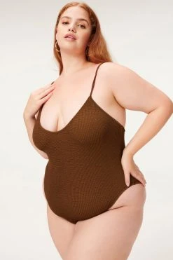 GOOD AMERICAN ALWAYS FITS ONE-PIECE | MOCHA001 One-Pieces