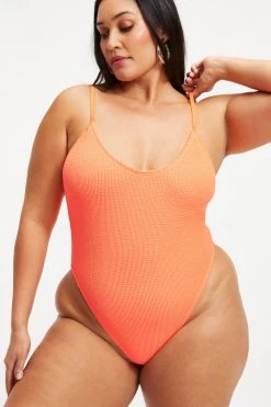 GOOD AMERICAN ALWAYS FITS ONE-PIECE | ORANGE CREAM001