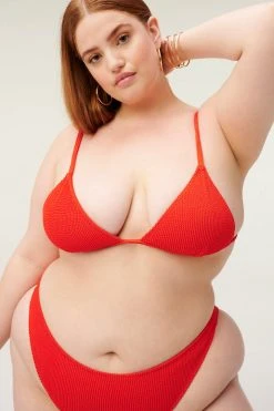 Outlet 🧨 GOOD AMERICAN ALWAYS FITS PERFECT FIT TOP | BRIGHT POPPY 002 Bikini Tops 🥰 36 GOOD AMERICAN ALWAYS FITS PERFECT FIT TOP | BRIGHT POPPY 002 Bikini Tops