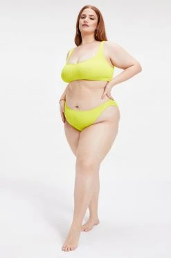 GOOD AMERICAN Bikini Bottoms ALWAYS FITS BETTER CHEEKY | ELECTRIC YELLOW001
