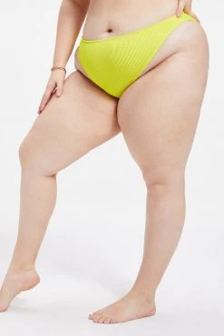 GOOD AMERICAN Bikini Bottoms ALWAYS FITS BETTER CHEEKY | ELECTRIC YELLOW001