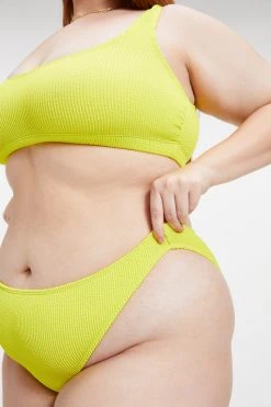 GOOD AMERICAN Bikini Bottoms ALWAYS FITS BETTER CHEEKY | ELECTRIC YELLOW001