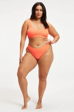 GOOD AMERICAN ALWAYS FITS BETTER CHEEKY | ORANGE CREAM001 Bikini Bottoms