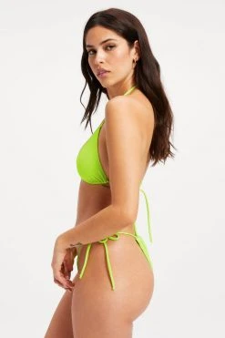 GA-SALE TINY TIES TOP | ELECTRIC LIME002 Bikini Tops