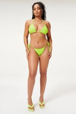 GA-SALE TINY TIES TOP | ELECTRIC LIME002 Bikini Tops