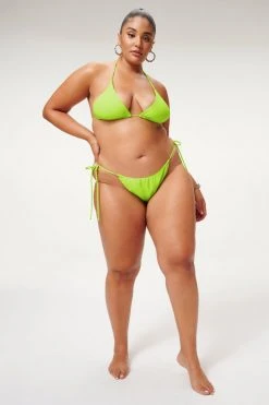 GA-SALE TINY TIES TOP | ELECTRIC LIME002 Bikini Tops