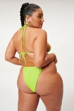 GA-SALE TINY TIES TOP | ELECTRIC LIME002 Bikini Tops