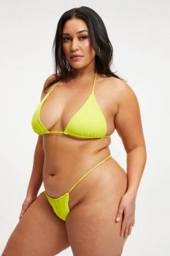 GOOD AMERICAN TINY TIES TOP | ELECTRIC YELLOW001 Bikini Tops