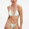 GA-SALE Bikini Tops TINY TIES TOP | GREEN MARBLE001
