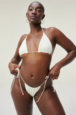 GOOD AMERICAN TINY TIES TOP | IVORY001