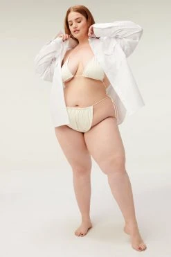 GOOD AMERICAN TINY TIES TOP | IVORY001