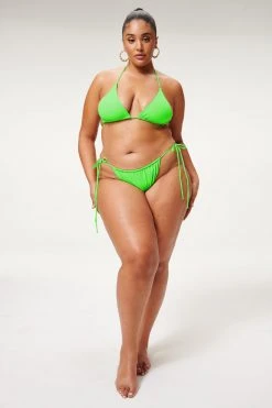 GA-SALE Bikini Bottoms TINY TIES BOTTOM | CHARTREUSE003