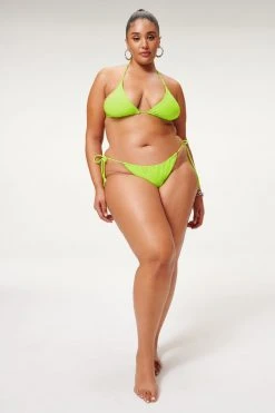 GA-SALE TINY TIES BOTTOM | ELECTRIC LIME002 Bikini Bottoms